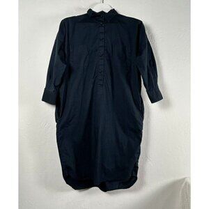 Jarbo Women's 3/4 Sleeve Collared Lightweight Knee Length Shirt Dress Blue 34